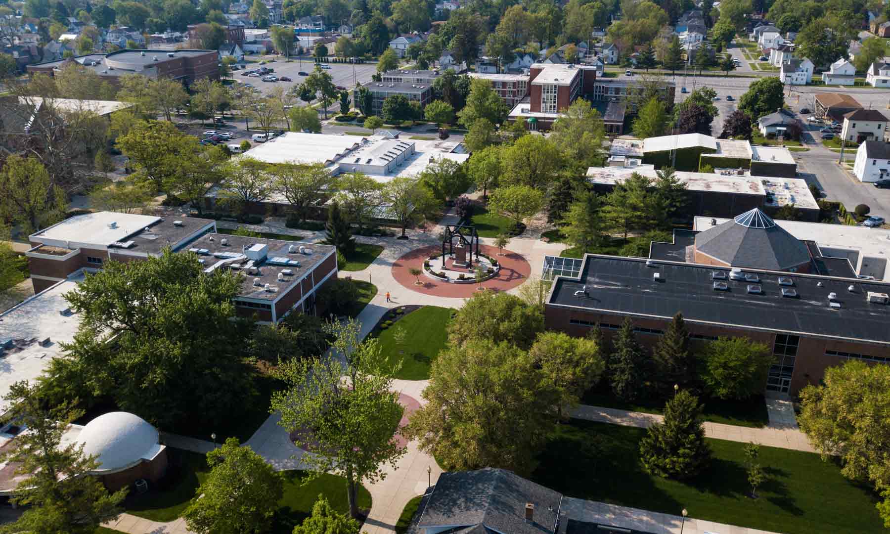 Up above campus