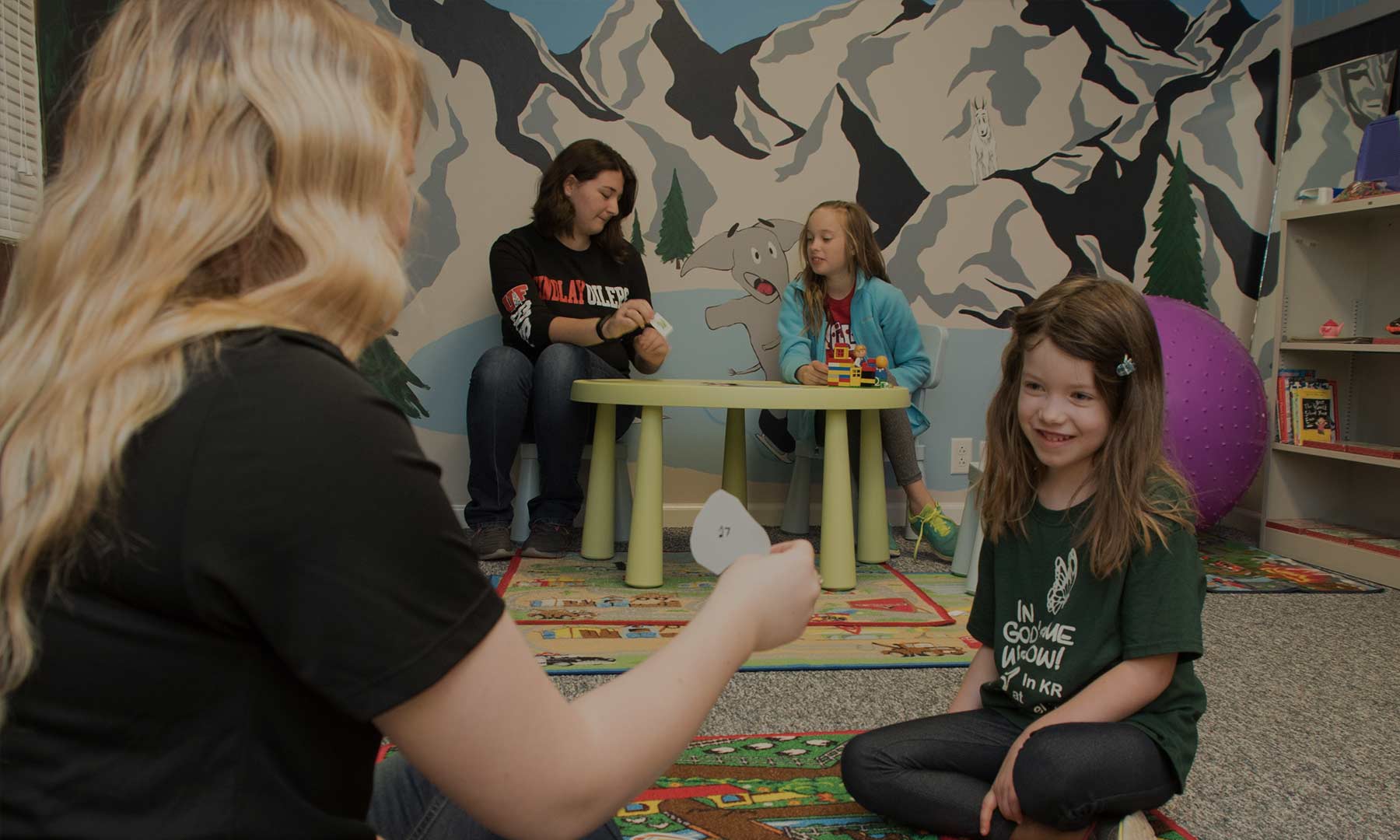 Psychology major learning hands-on.