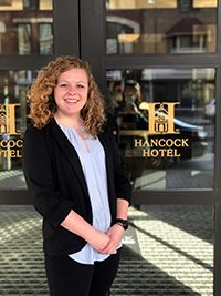 Event management and hospitality management student fulfills internship at The Hancock Hotel.