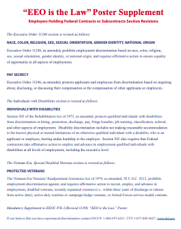 EEO supplement