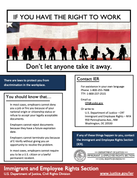OSC Right to Work Poster English