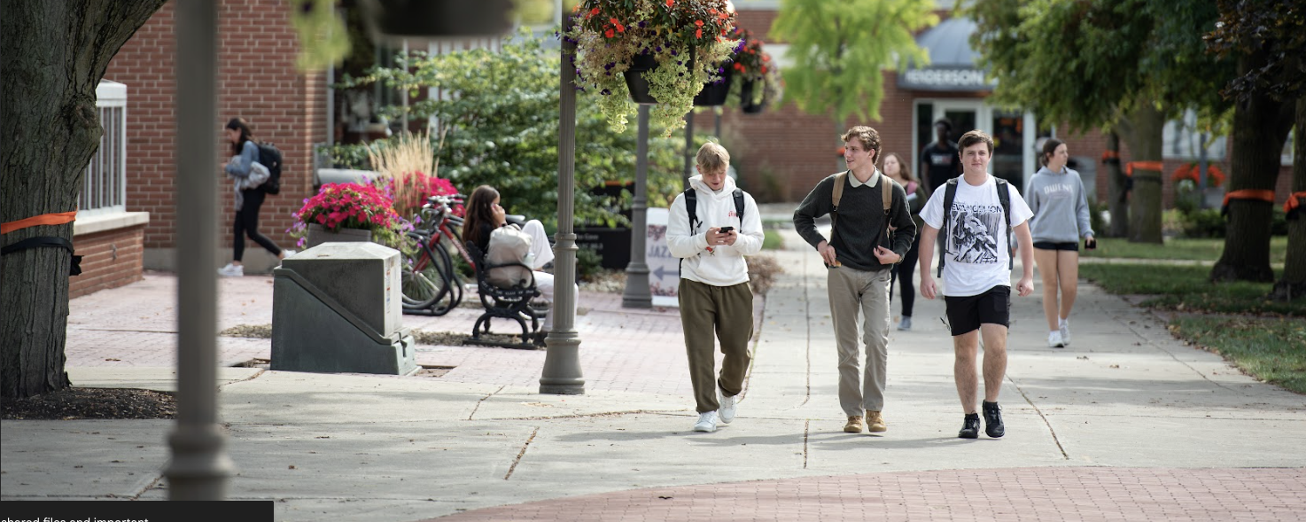 students walking to class counseling services