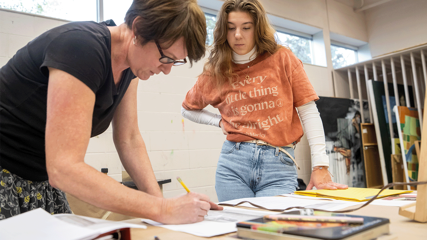 Faculty Assisting Student