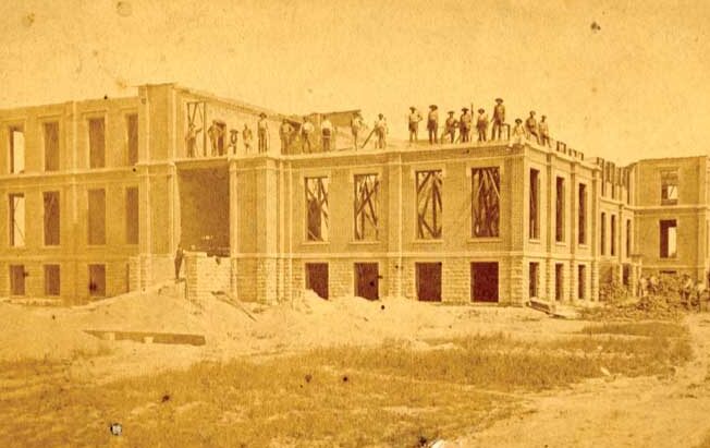 Old Main Being Built